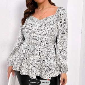 Dalmatian Peplum Top